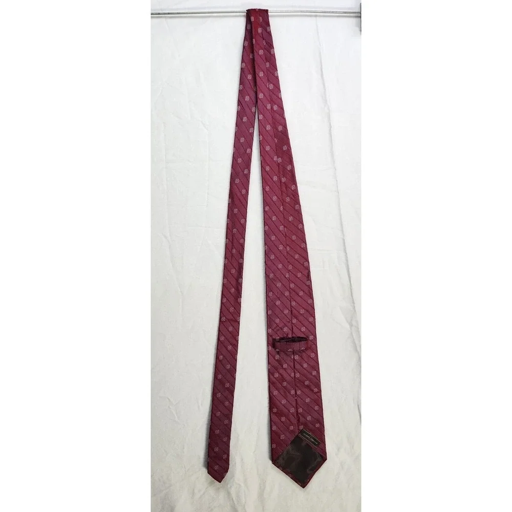 Joseph‎ Abboud Men's Red Striped Neck Tie 100% Silk Men's Tie